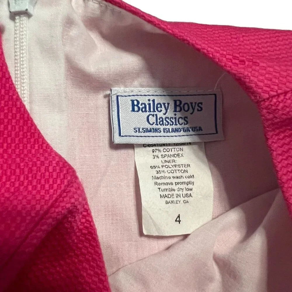 Bailey Boys Classics 4Y Pink Shift Dress